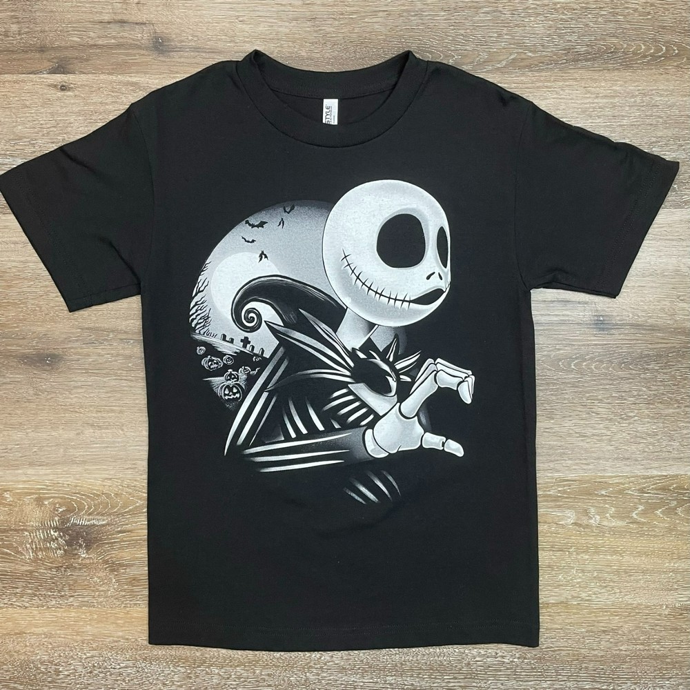 Nightmare Before Christmas Jack Skellington Half Heart Shirt S Black New wo/Tag